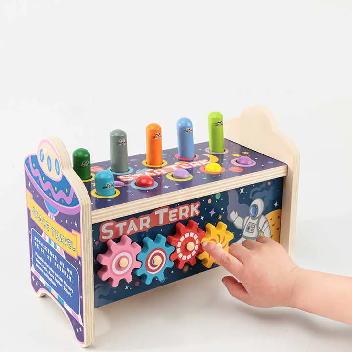 لعبة تعليمية للأطفال, مطرقة خشبية للأطفال مزودة بمطرقة حيوانات لطيفة للأطفال Educational Toy for Kids, Wooden Hammer for Kids with Cute Animal Hammer for Kids