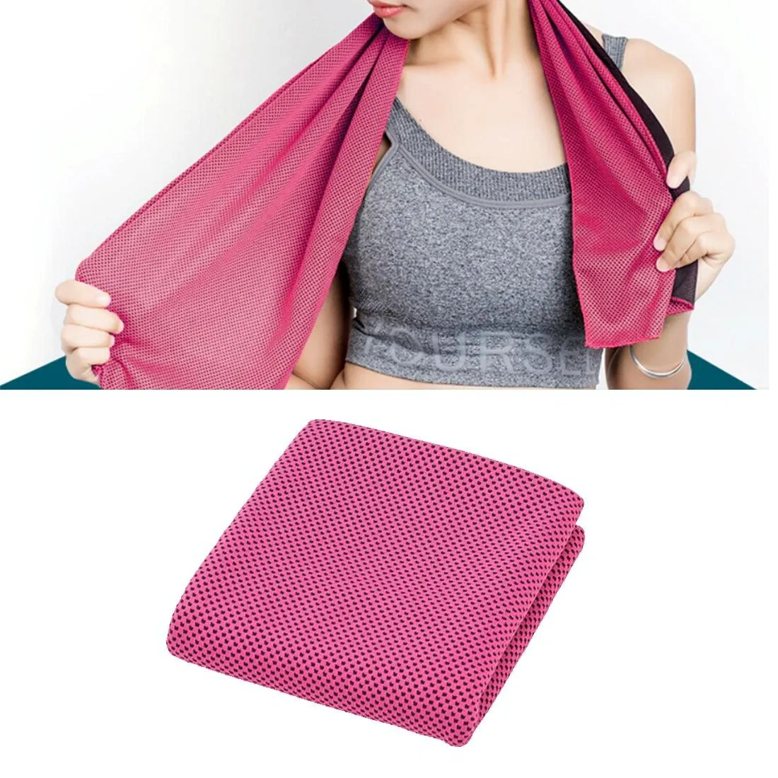 2-Pack Enduring Ice Towels | Microfiber Fabric 30x100CM | Ideal for Gym & Sports | Blue