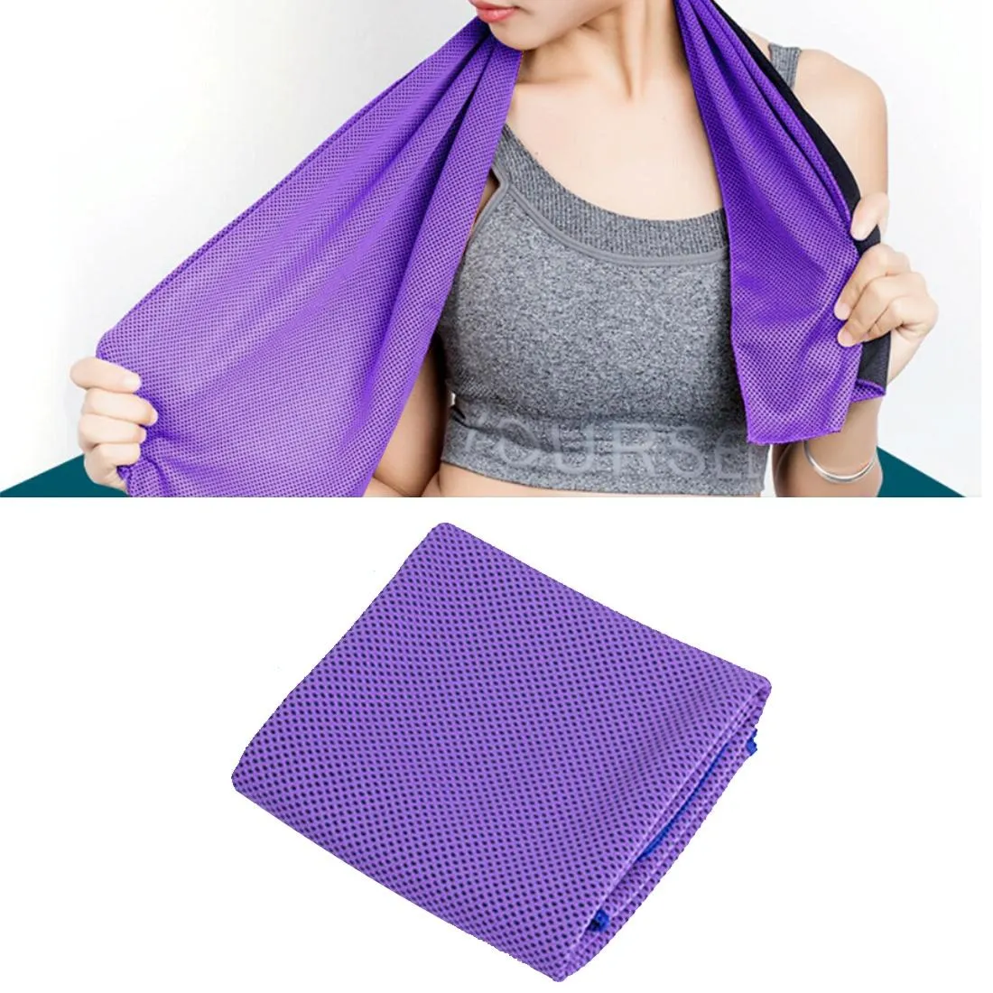 2-Pack Enduring Ice Towels | Microfiber Fabric 30x100CM | Ideal for Gym & Sports | Blue