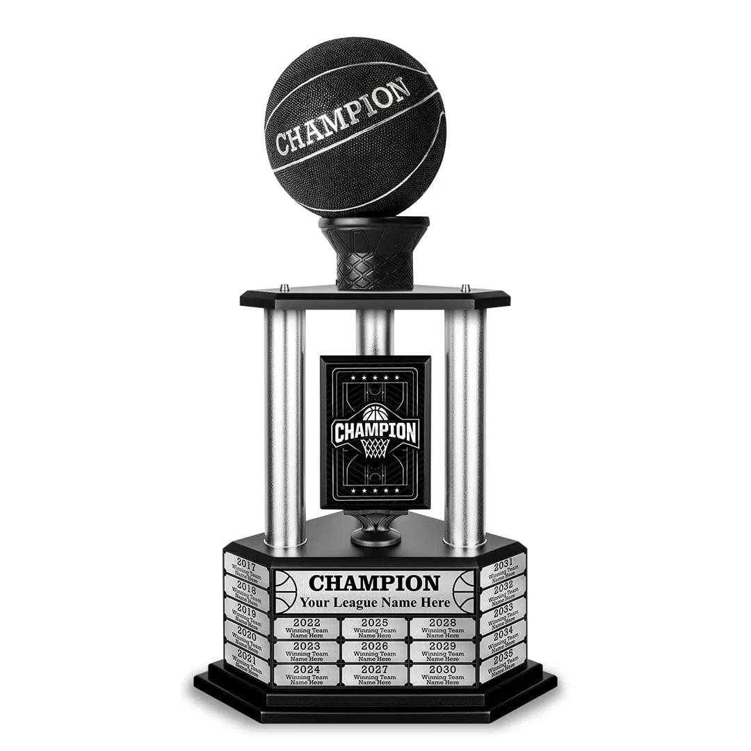 26-36” Black Basketball Trophy