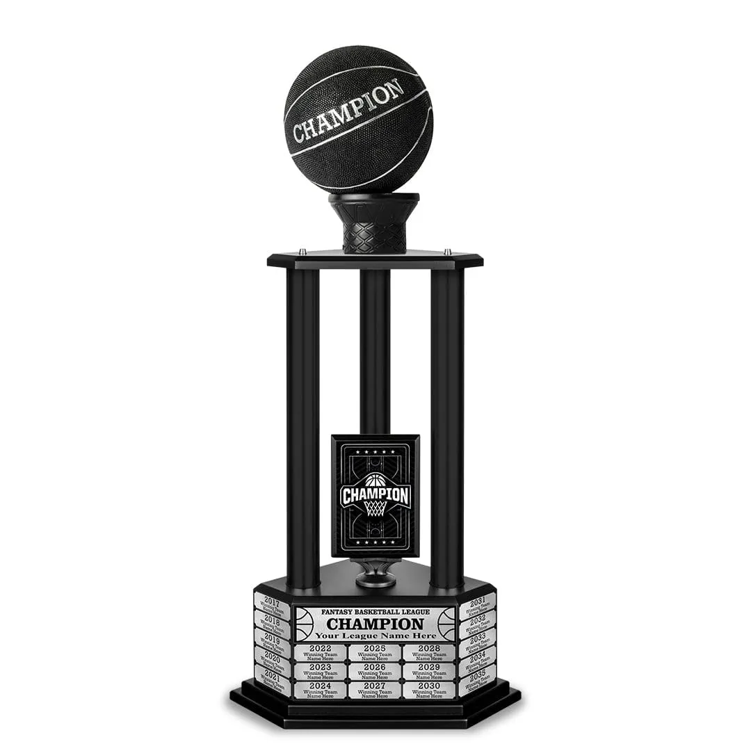 26-36” Black Basketball Trophy