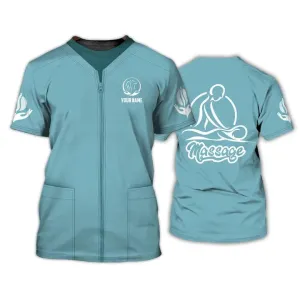 3D All Over Print Massage Therapy Uniform Massage Therapist T-Shirts