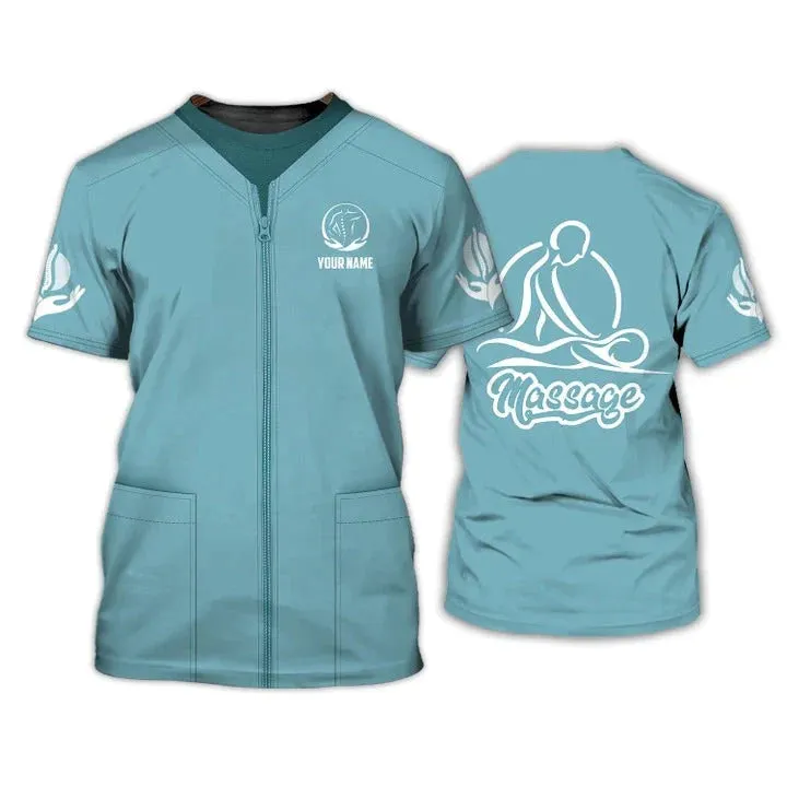 3D All Over Print Massage Therapy Uniform Massage Therapist T-Shirts