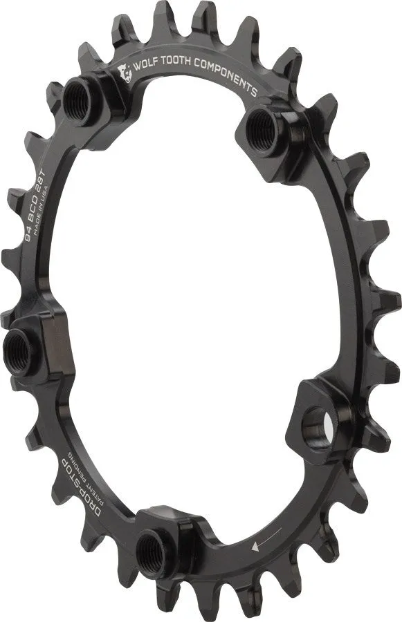 94 BCD Chainring - 5 Bolt Wolf Tooth Components, Black