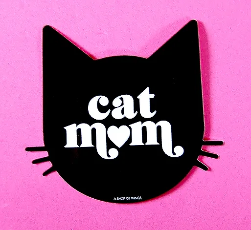 A SHOP OF THINGS CAT MOM STICKER