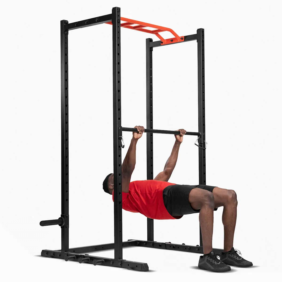 Adjustable Pull Up Bar Attachment for Power Racks and Cages