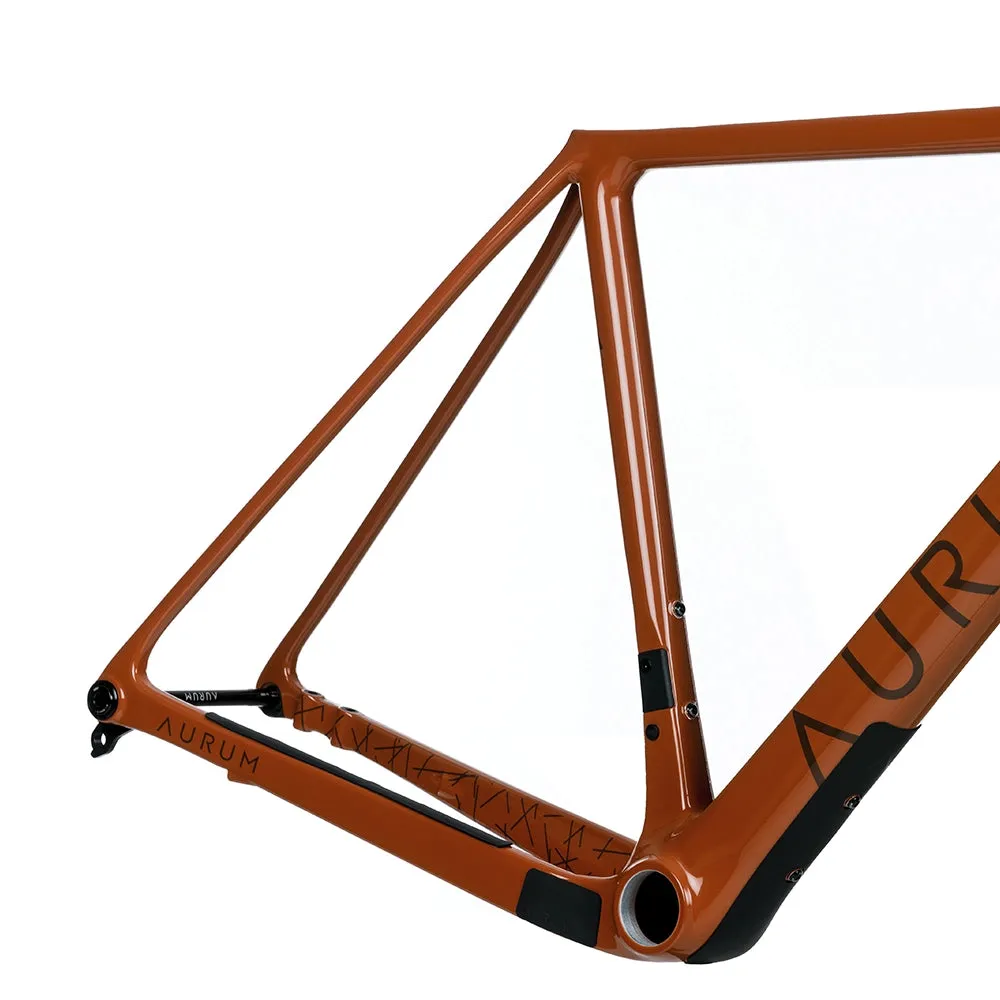 AURUM Manto Gravel Bike Disc Frameset - Orange Mediterraneo