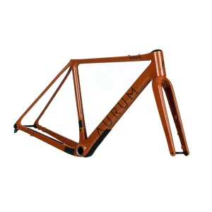 AURUM Manto Gravel Bike Disc Frameset - Orange Mediterraneo
