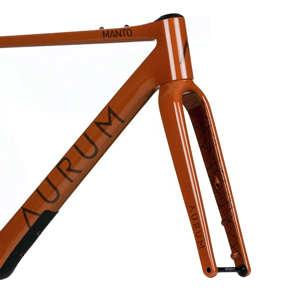 AURUM Manto Gravel Bike Disc Frameset - Orange Mediterraneo