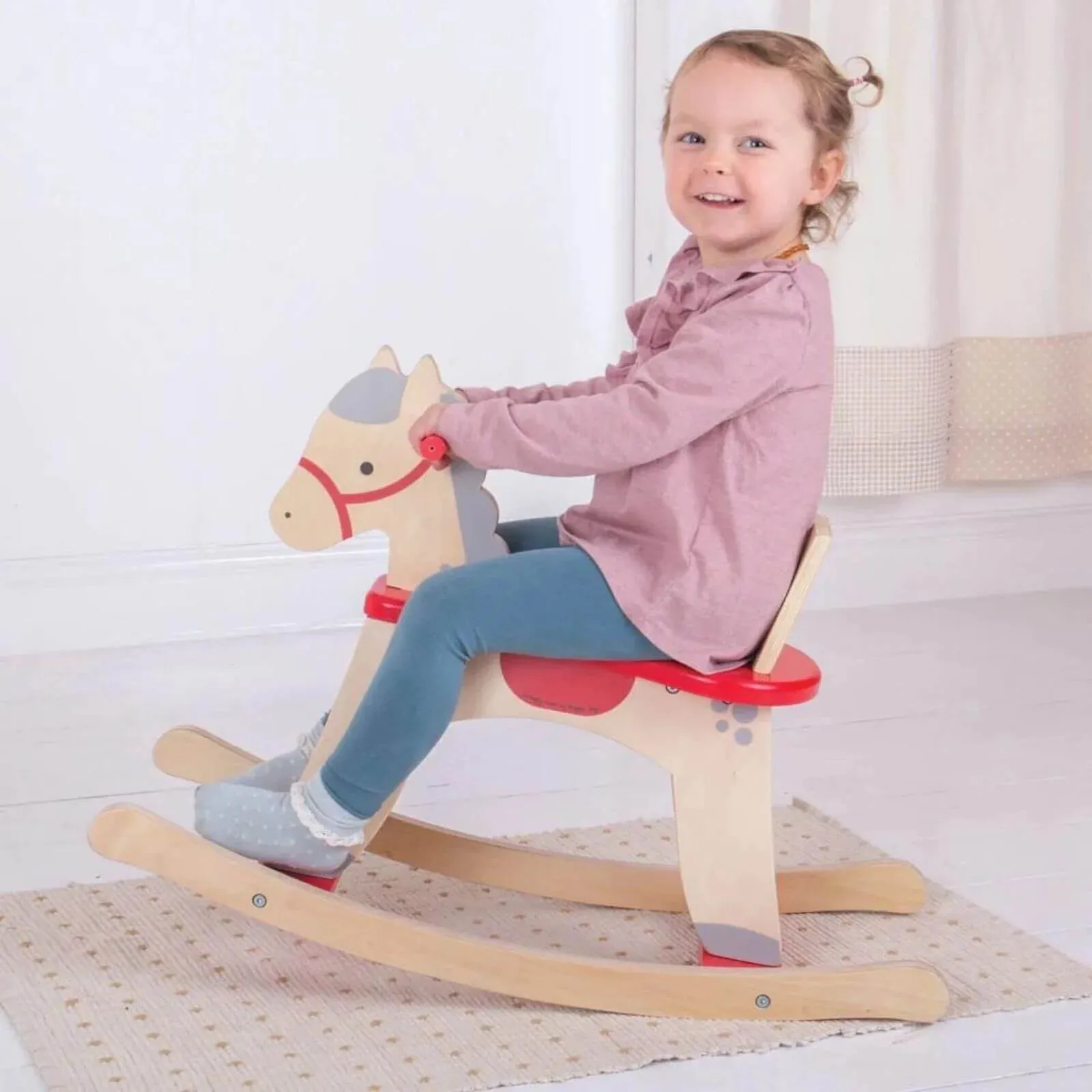 Bigjigs Toys Wooden Rocking Horse for Kids