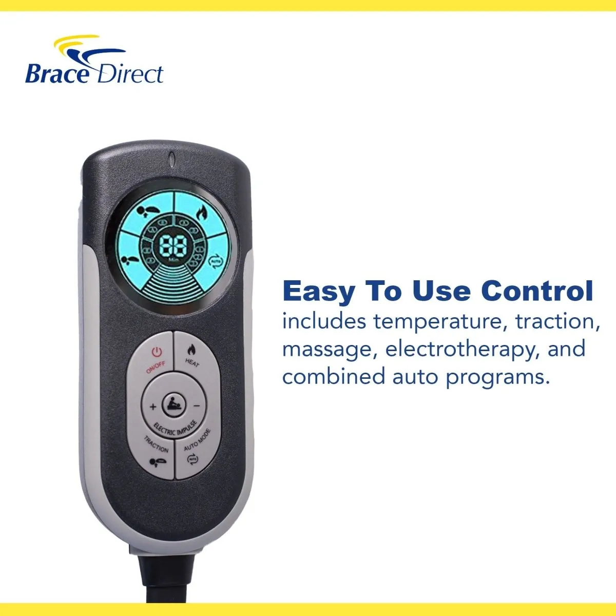 Brace Direct Digital Cervical Traction Unit with Massage, Heat and TENS Electrotherapy