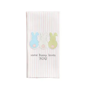 BUNNY WITH FLOWER PATCH TOWEL