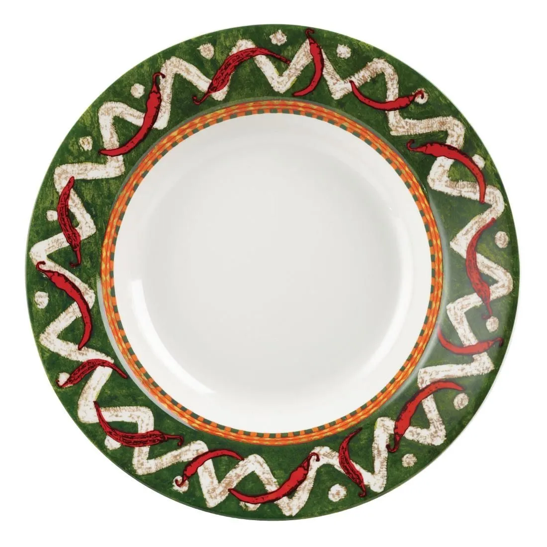 CA622 Churchill Salsa Rimmed Pasta Plates (Pack of 12)
