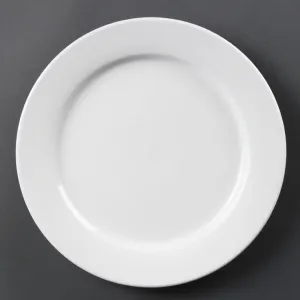 CB482 Olympia Whiteware Wide Rimmed Plates 280mm (Pack of 6)