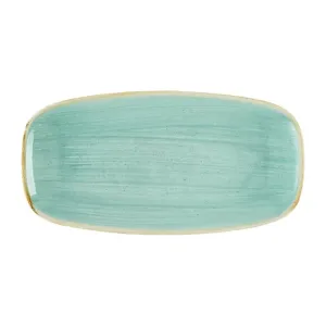 Churchill Stonecast Mint Chefs' Oblong Plate No. 3 (298 x 153mm) (Pack of 12) - DX793