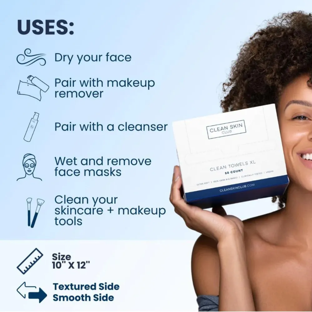 Clean Skin Club Towels XL 50 count