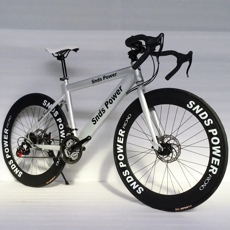 Colorful Road Bike Mountain Bikes 26-inch Steel 21-speed Bicycles Dual Disc Brakes Variable Speed Road Bikes Racing Bicycle