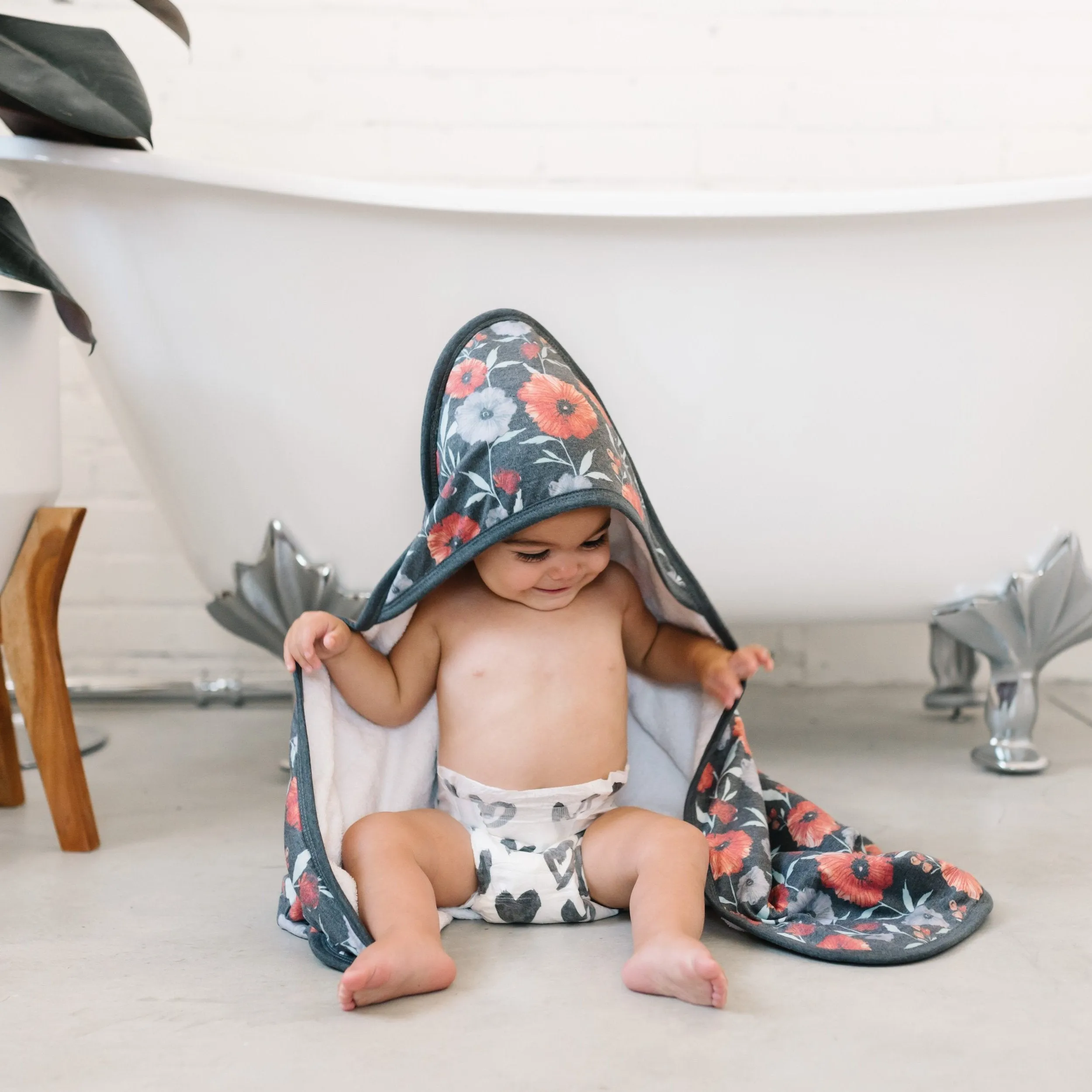 Copper Pearl Premium Knit Hooded Towel | Poppy