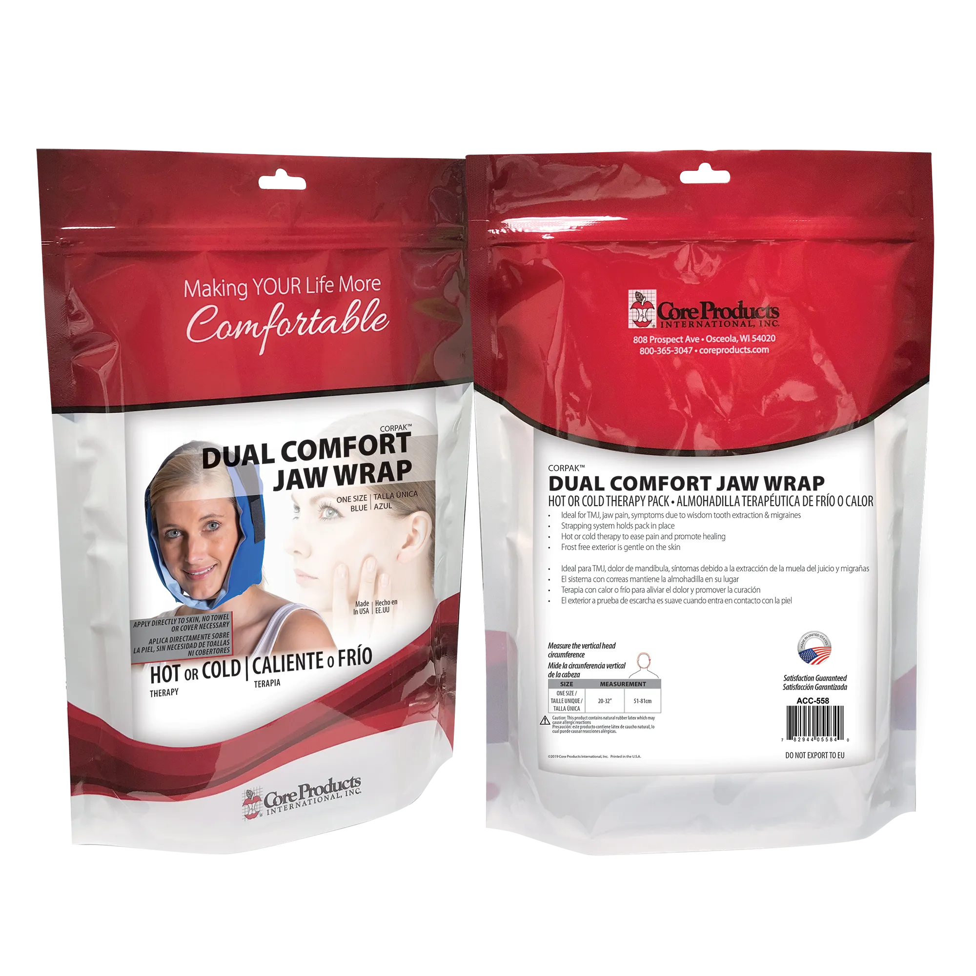 Dual Comfort CorPak Jaw Wrap