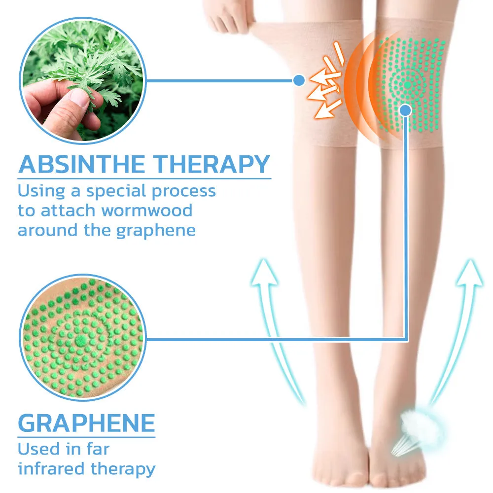 GFOUK IONSDETOX Tourmaline Acupressure Self-heating Silk Stocks