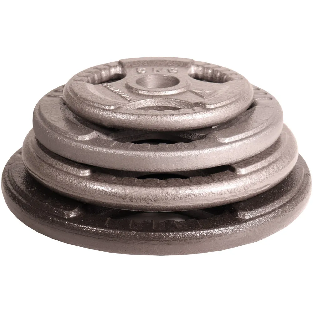 Hit Fitness 100kg Cast Iron Tri-Grip Weight Plate Set