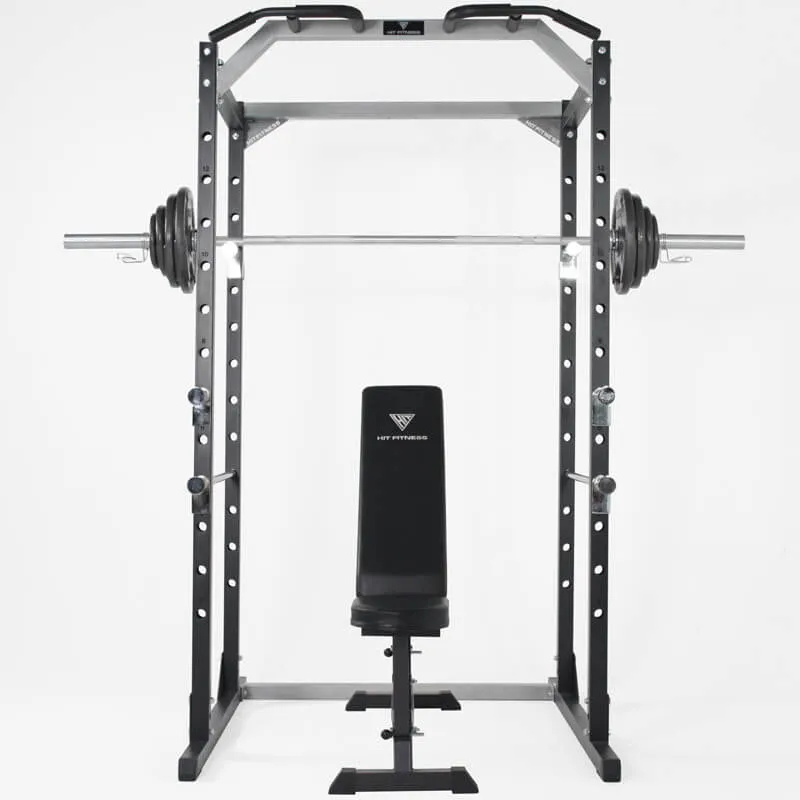 Hit Fitness Athletic Pack 120kg | Rack - Bench - Cast Iron Discs