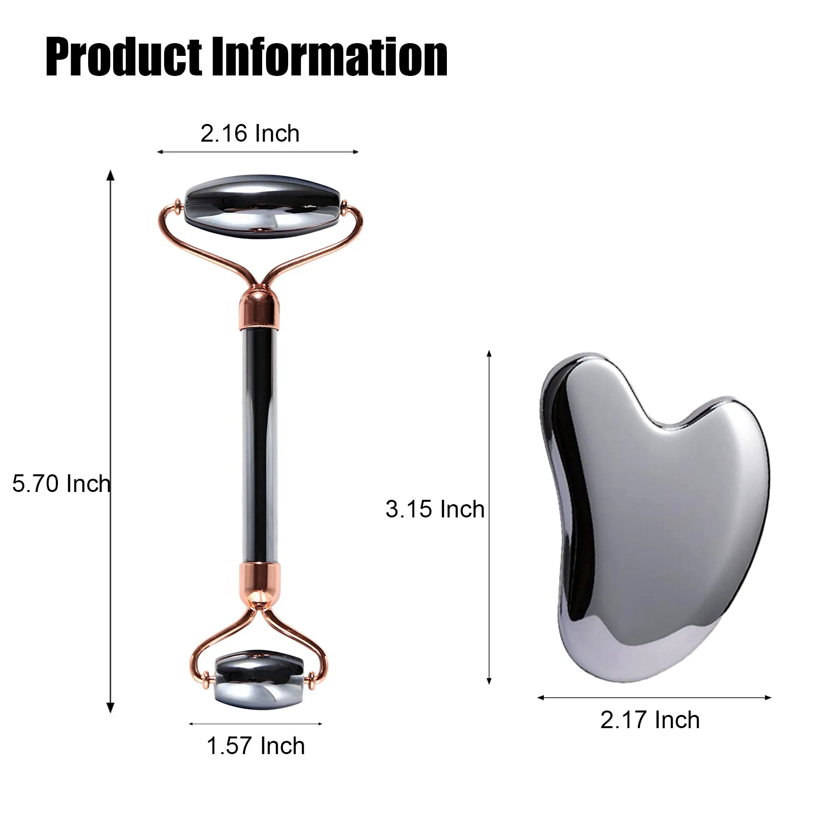 InfiniteRelax Terahertz Roller and Gua Sha Stone