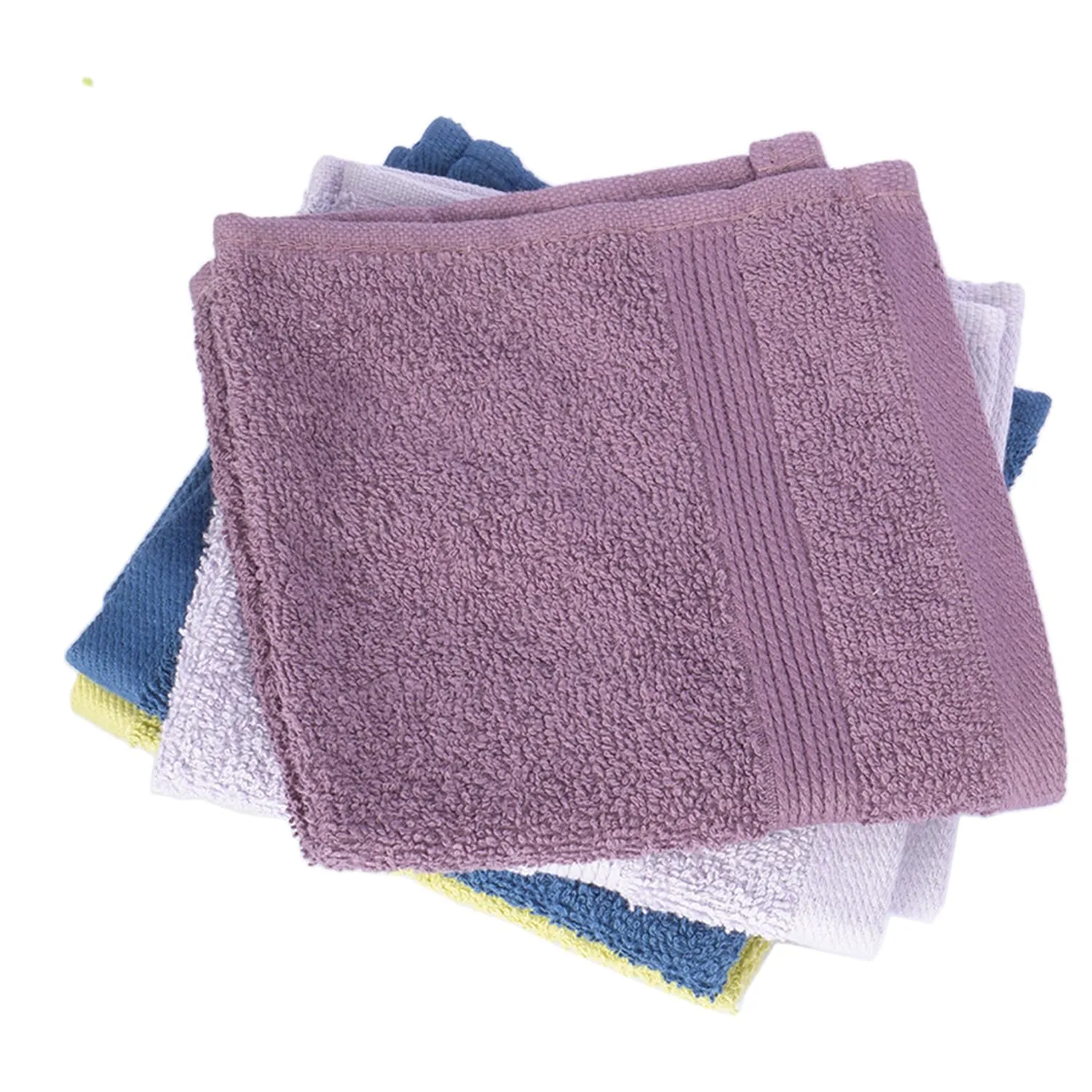 Kuber Industries 525 GSM Cotton Face Towels |Super Soft, Quick Absorbent & Anti-Bacterial|Gym & Workout Towels|Pack of 4 (Multi)