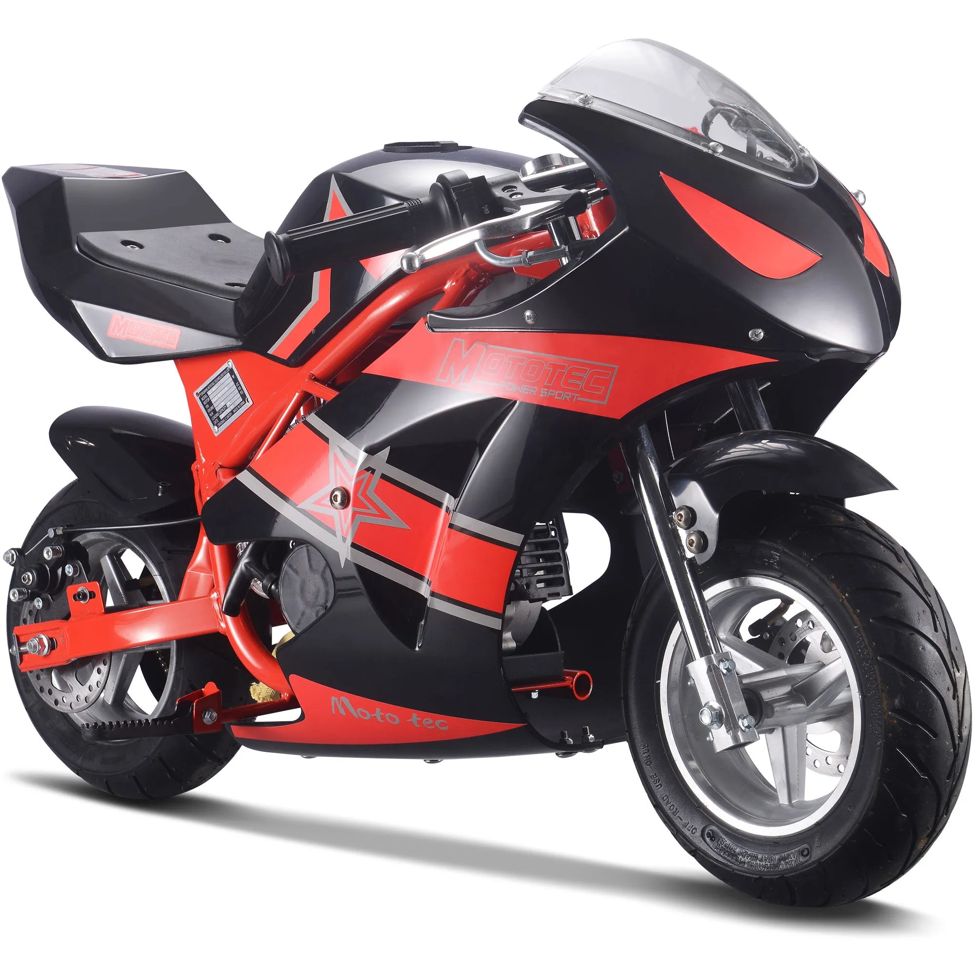 MotoTec Gas Pocket Bike Gt 49Cc 2 Stroke Red
