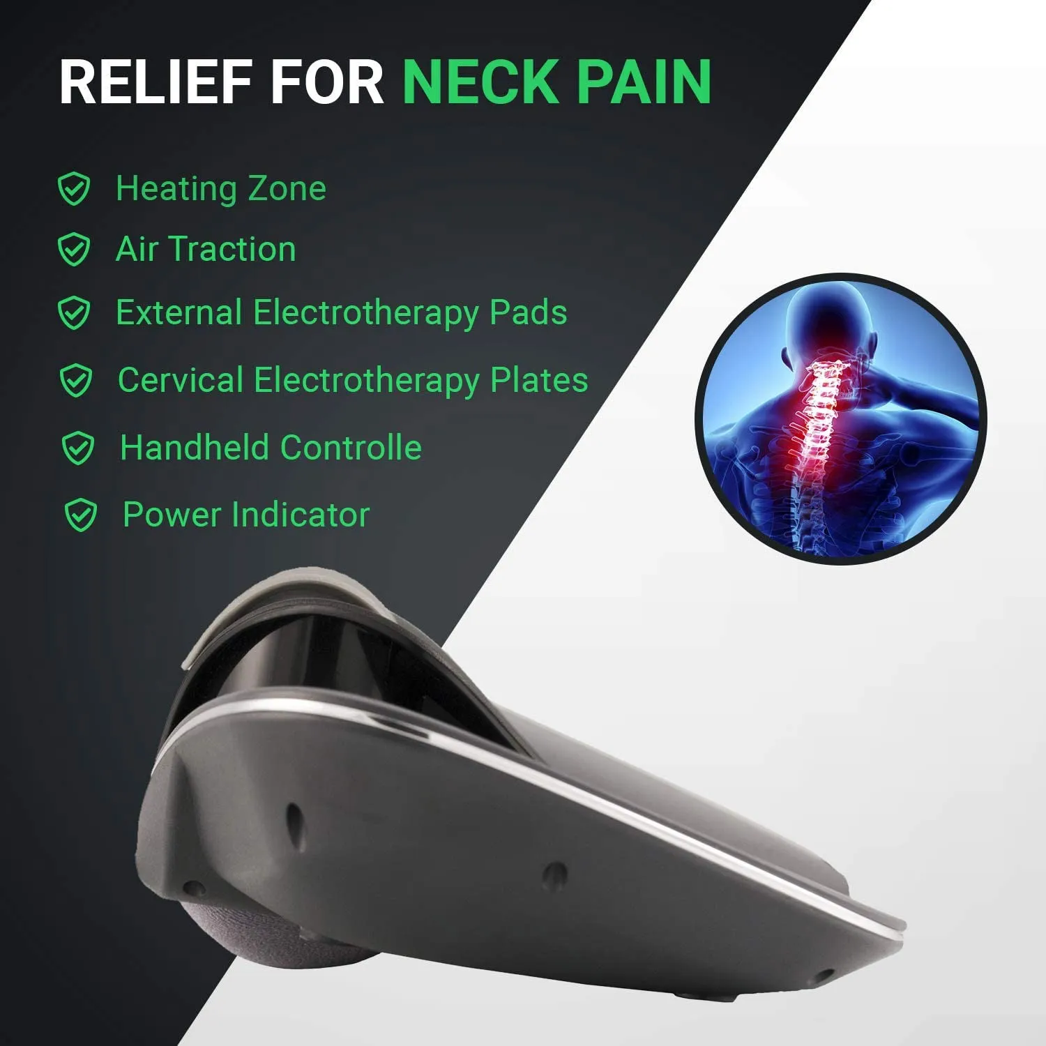 Neck Traction with Heat Therapy and Electrotherapy by Dynamic Wedge Cervical
