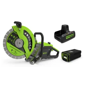 Optimus 82V 14” Power Cutter With (1) 6 Ah Battery and Dual Port Charger