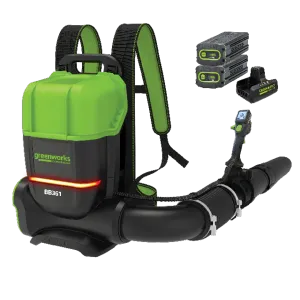 Optimus 82V 755 CFM Dual-Port Backpack Blower with (2) 8Ah Batteries and Dual Port Charger