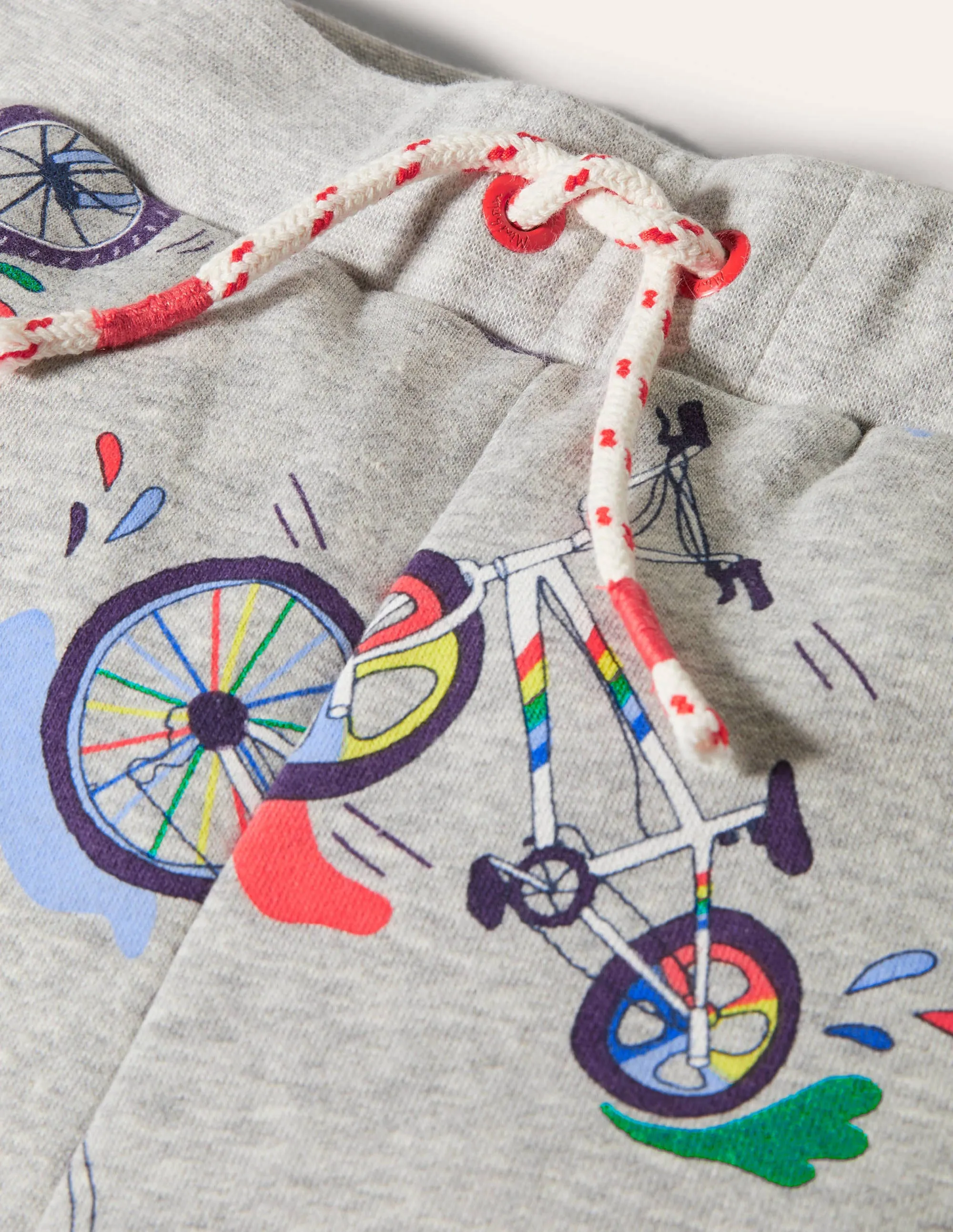 Printed Joggers-Grey Marl Bikes
