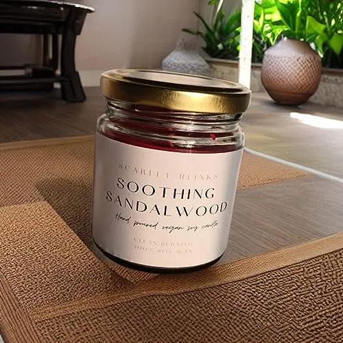 Scarlet Blinks Arabian Delight | Soothing Sandal Wood | Lavender Serenity | Soy Wax Candles | Aroma Therapy Candles | Burning Time:-45 HRS Pack of 3