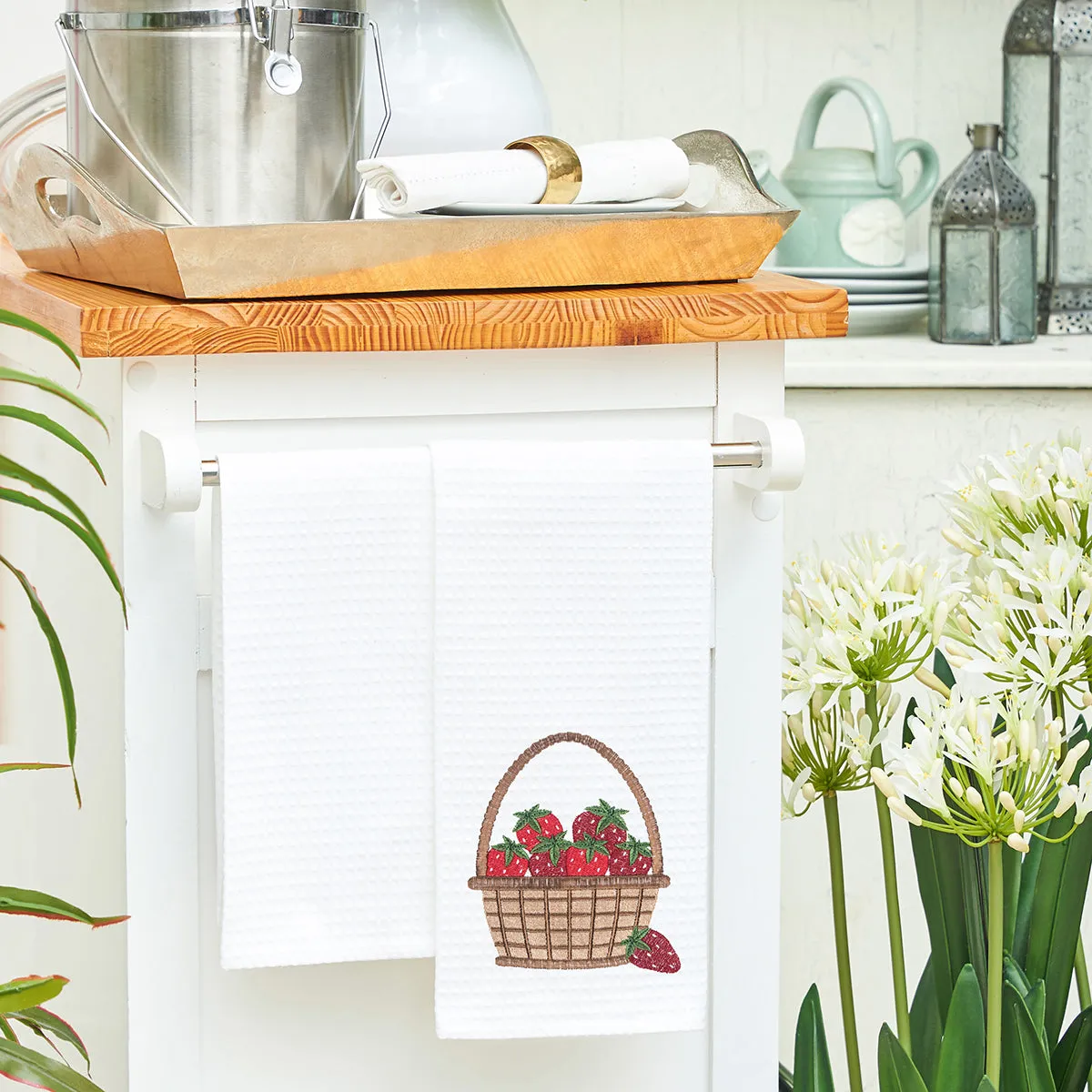 Strawberry Basket Kitchen Towel