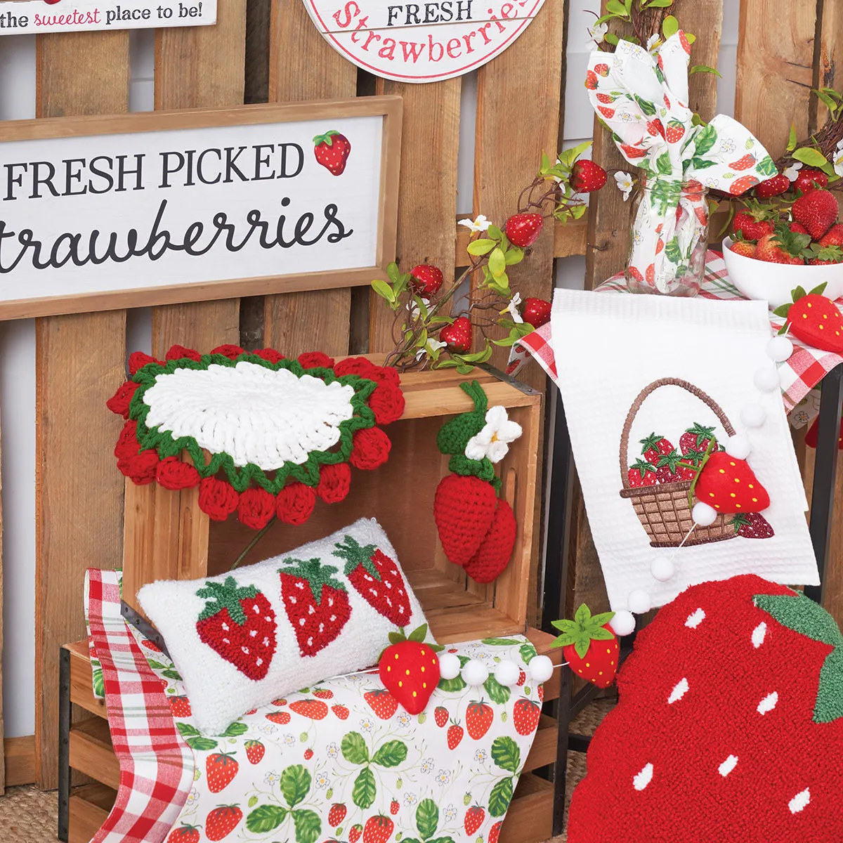 Strawberry Basket Kitchen Towel