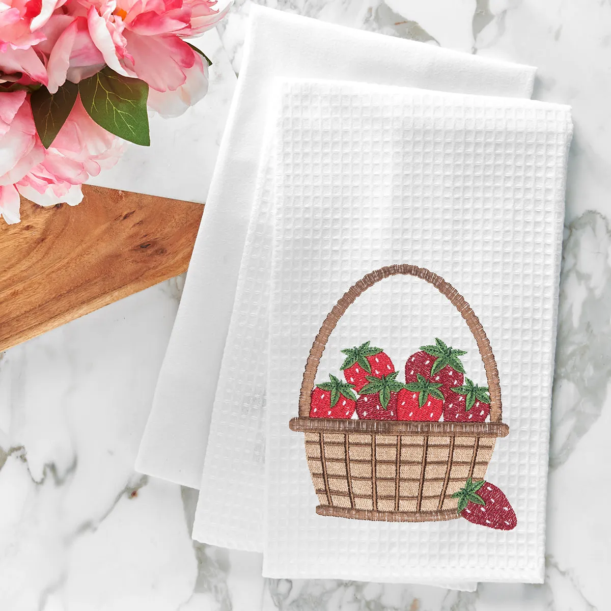 Strawberry Basket Kitchen Towel
