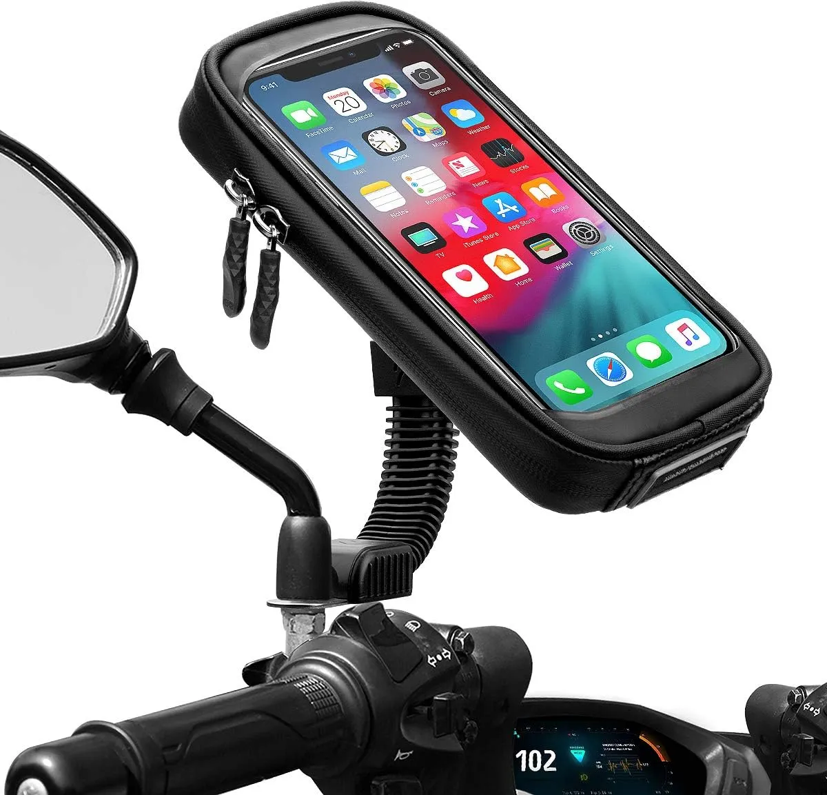 Support Tlphone Moto tanche Rotation  360 - Jusqu' 6.7" | Fitnessterapy