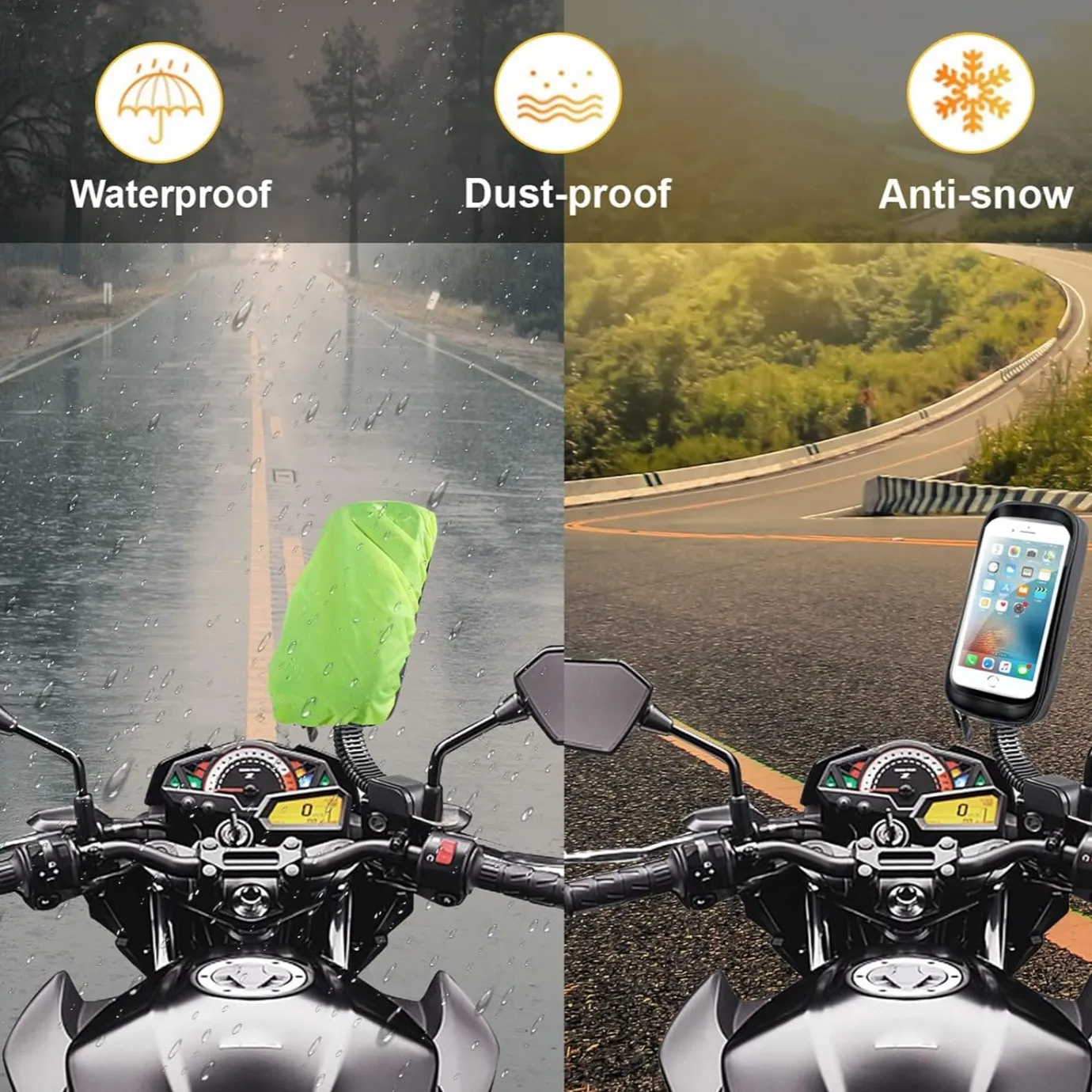 Support Tlphone Moto tanche Rotation  360 - Jusqu' 6.7" | Fitnessterapy