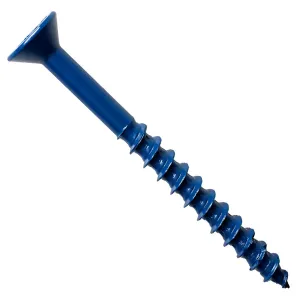 Titen Turbo - 1/4 in. x 1-3/4 in. 6-Lobe Flat-Head Concrete and Masonry Screw, White (100-Qty)