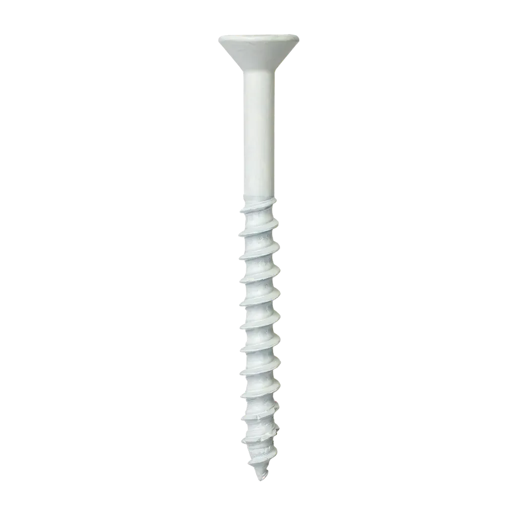 Titen Turbo - 1/4 in. x 2-3/4 in. 6-Lobe Flat-Head Concrete and Masonry Screw, White (75-Qty)