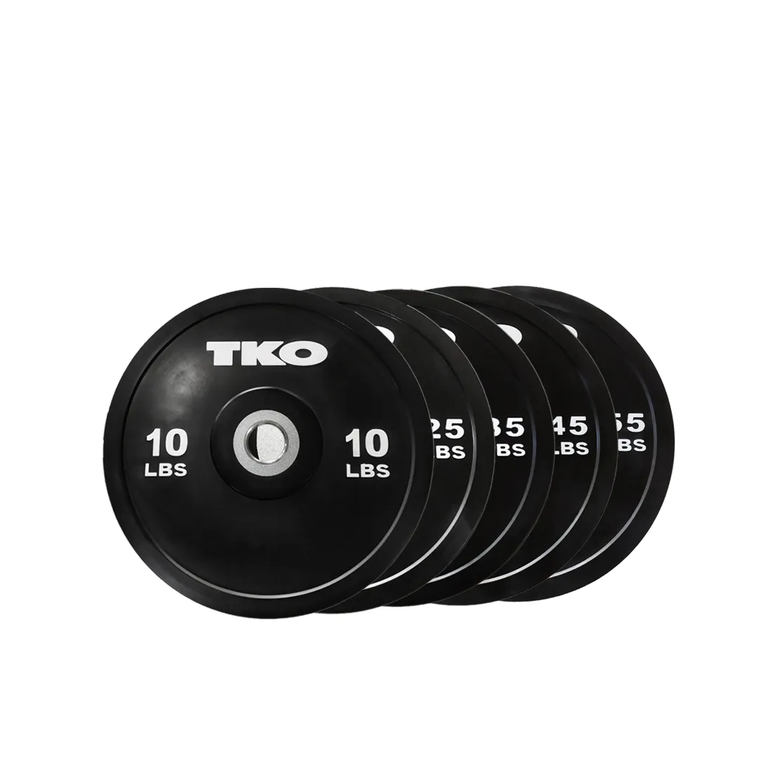 TKO BLACK COMPETITION RUBBER BUMPER PLATES