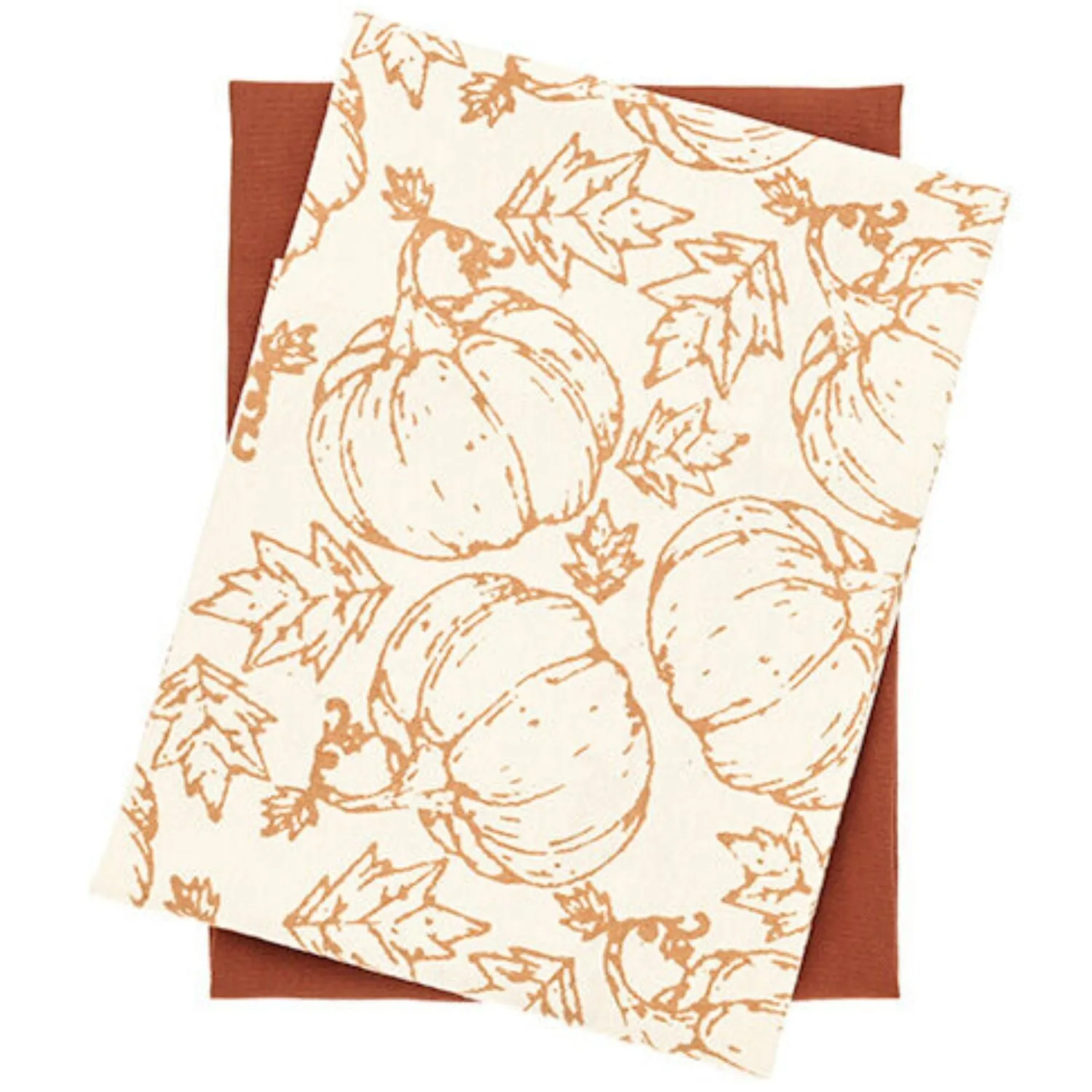 Walton & Co 70cm Pumpkin Tea Towel (Set of 2)