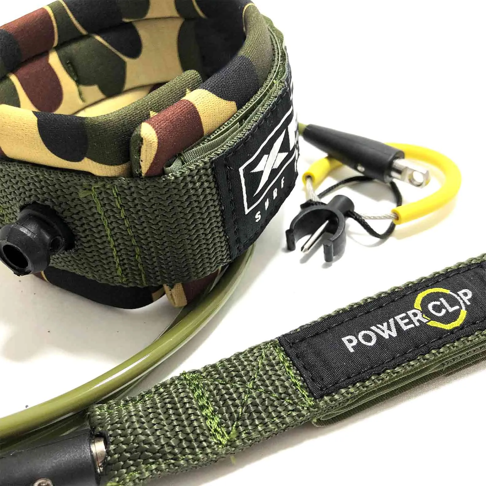 XM STAND-UP PADDLE (SUP) LEASH / POWER-CLIP / KNEE-CALF / COIL