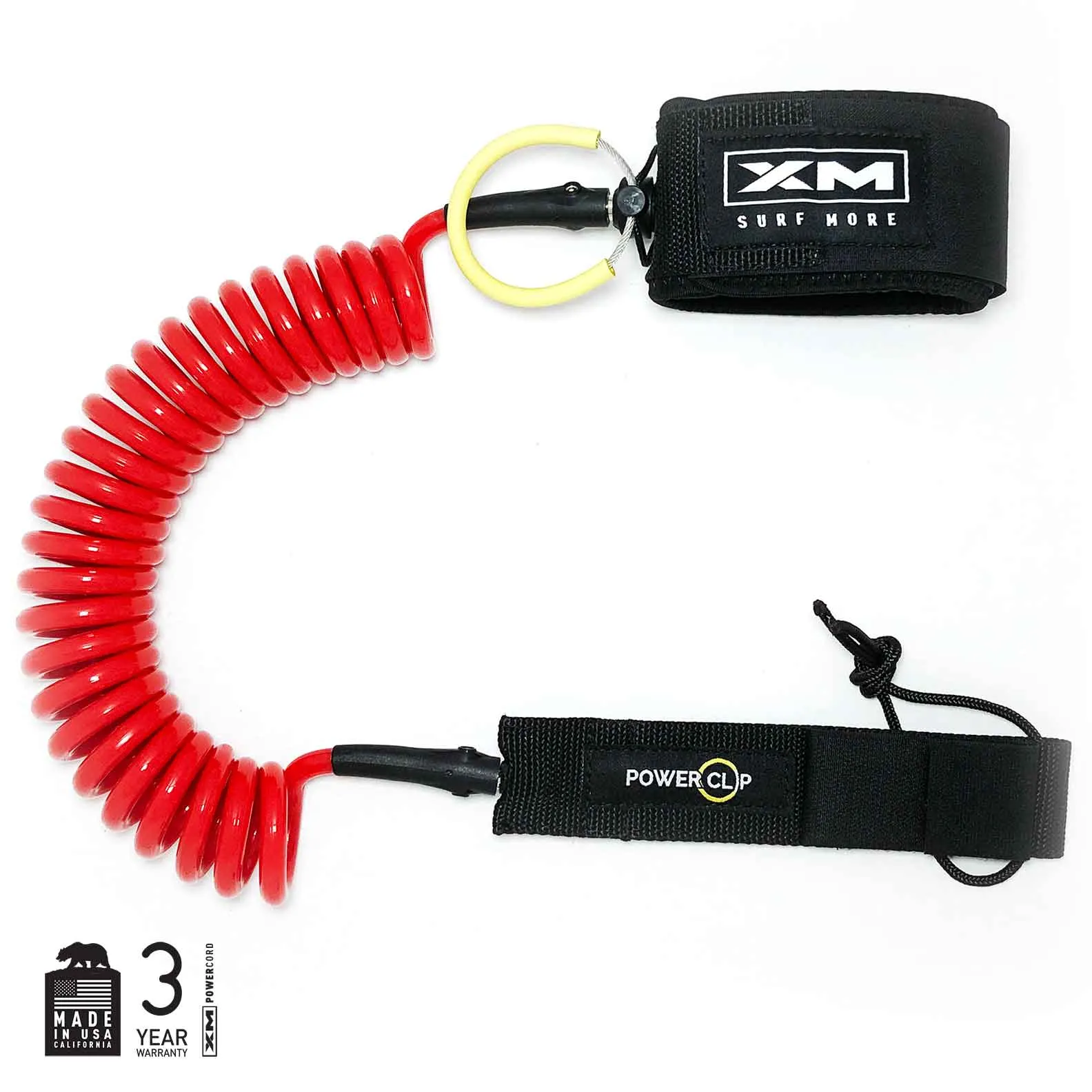 XM STAND-UP PADDLE (SUP) LEASH / POWER-CLIP / KNEE-CALF / COIL