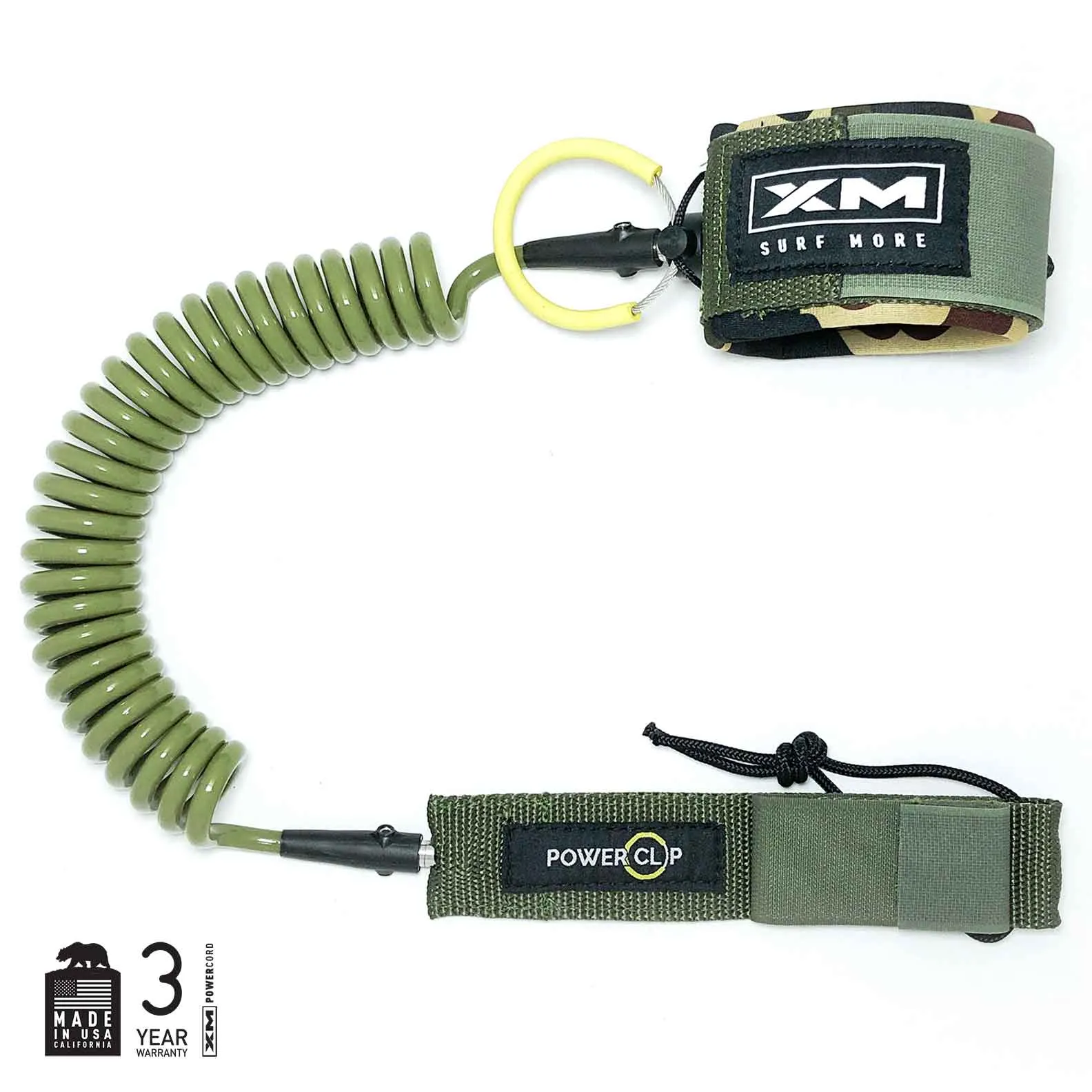 XM STAND-UP PADDLE (SUP) LEASH / POWER-CLIP / KNEE-CALF / COIL